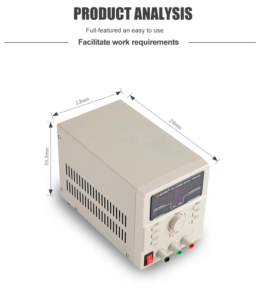 Qhtitec Ps3010u 30v 10a Dc Power Supply Adjustable Variable Switching 3 ...