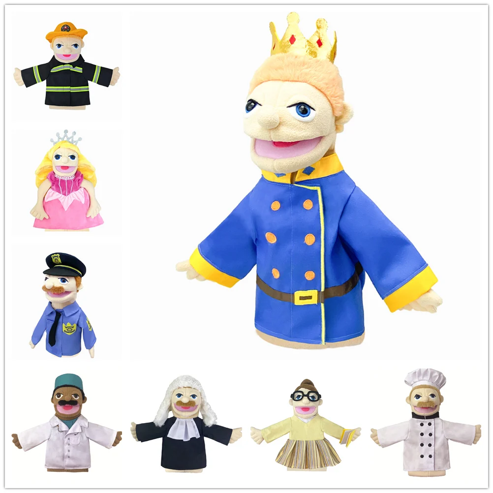 Professional Hand Puppet Toy with Moving Mouth for Role Play Parent-Child Interactive PP Cotton Fill Speech Doll Toy