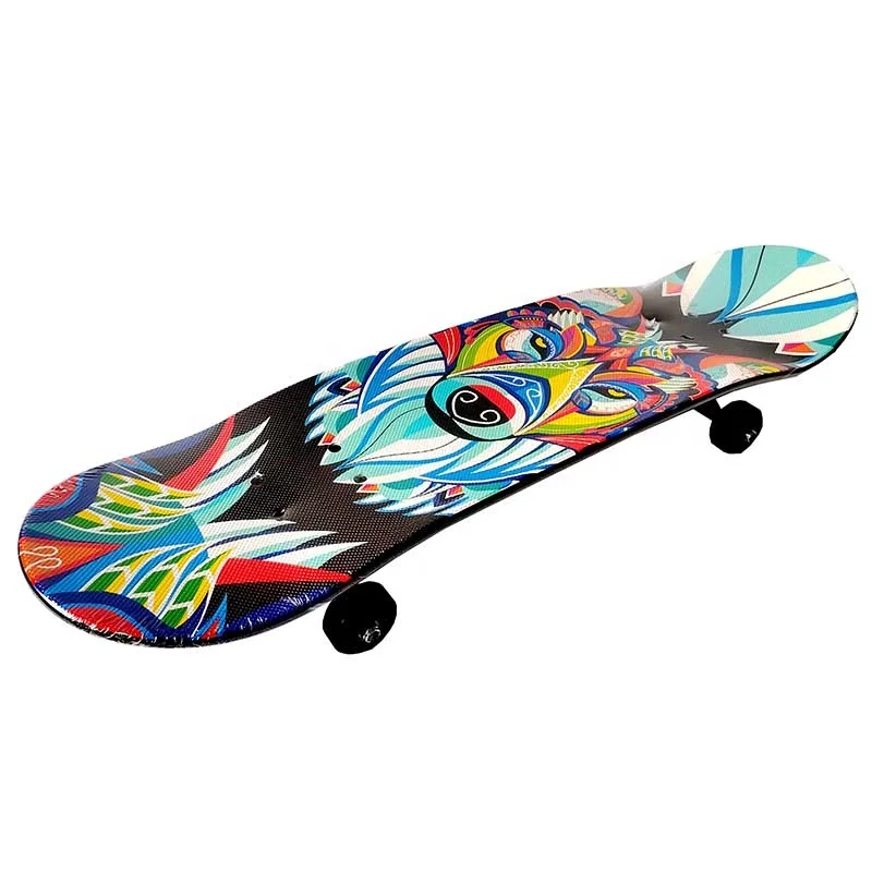 31 дюймов двойной удар пластиковая доска для скейтборда палубе 4 колеса