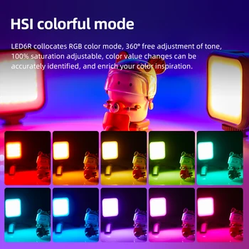 GODOX LED6R/Bi RGB LED Light Camera Video Light 1800mAh Li-ion Battery for Vlog Video Light detail image