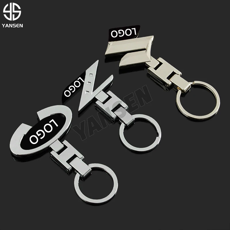 Car Metal Emblem Badge Key Chain Ring Logo For Suzuki Infiniti Key