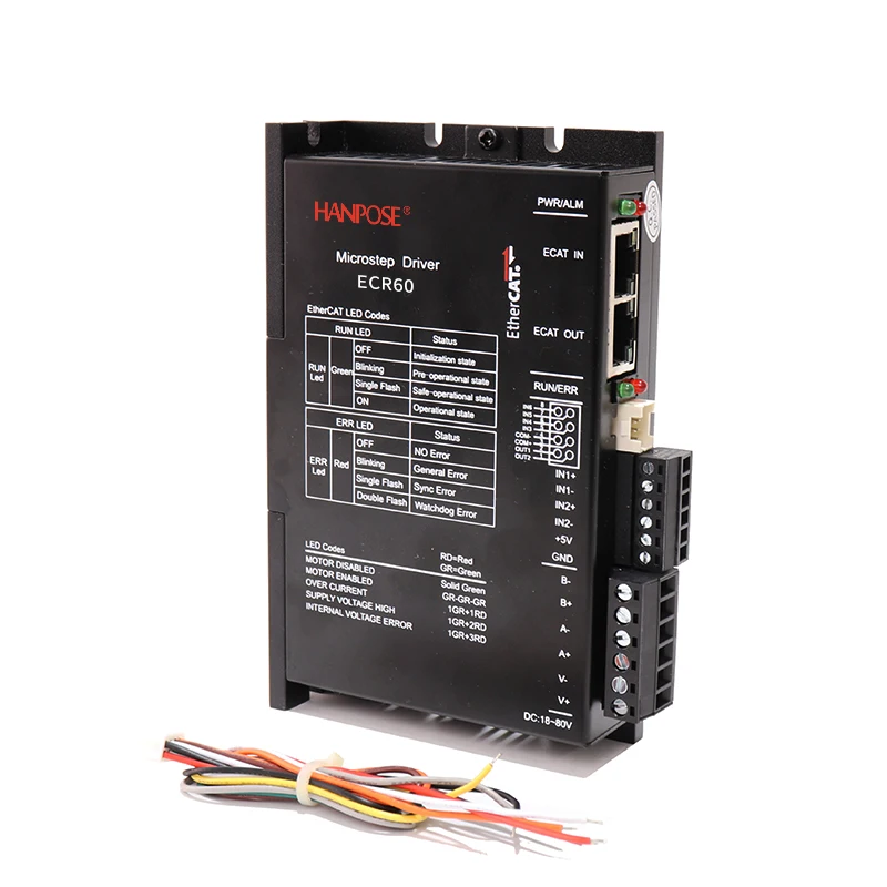 Hanpose ECR42 ECR60 ECR86 86 Bus Communication Control 42 57 Stepper Motor Driver Io Port Ethercat Communication