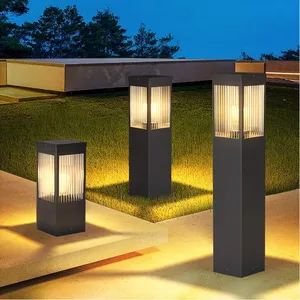 Modern LED Square Floor for Outdoor Use Solar Powered Waterproof Landscape Lawn Lights Aluminum IP65 for Courtyard Garden Yard