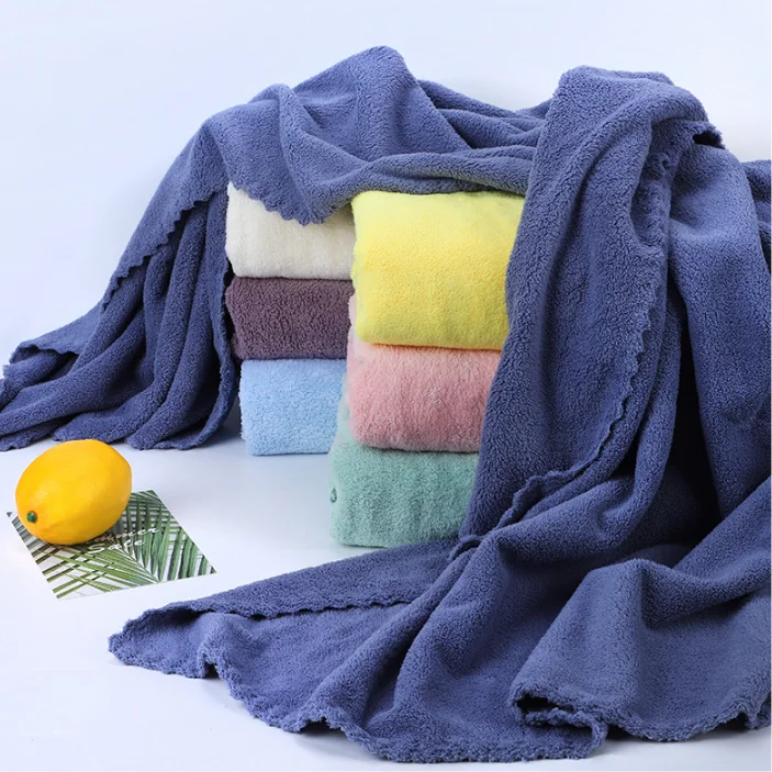 Packaging Luxury Highly Absorbent Colorful Bathroom Microfiber Coral