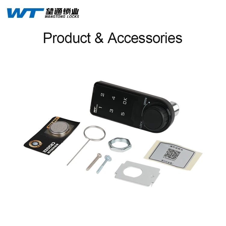 I Factory Electronic Keyless Combination Number Digital Cam Safety Keypad Gym Touch Pad Lock for Locker Cabinet WT 1603BK