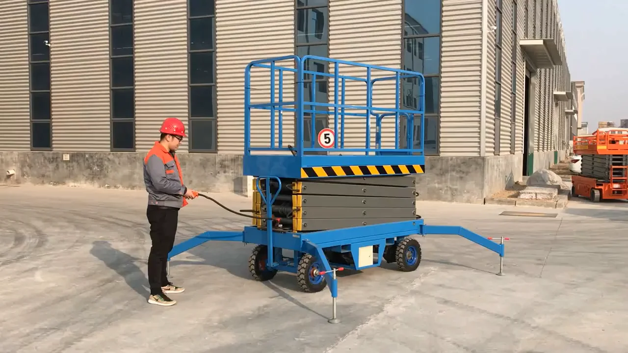 12m 500kg Hydraulic Mobile Elevating Scissor Man Lift Platform For Sale ...