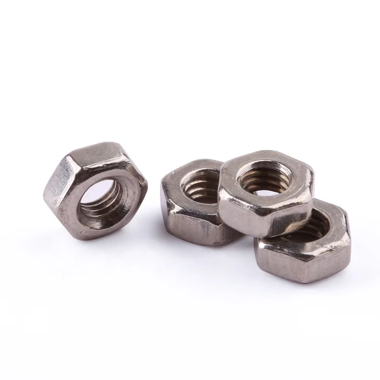 Hot sale DIN 934 stainless steel 304 A2-50 A2-70 M2-M12 hexagon hex nut fastener