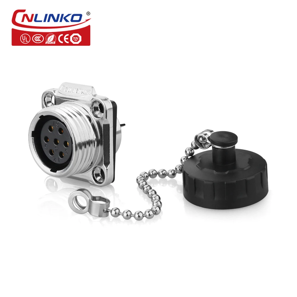 7 Pin Metal Dc Power Connector Wire to Wire Male Female Plug Socket for Industrial Equipment