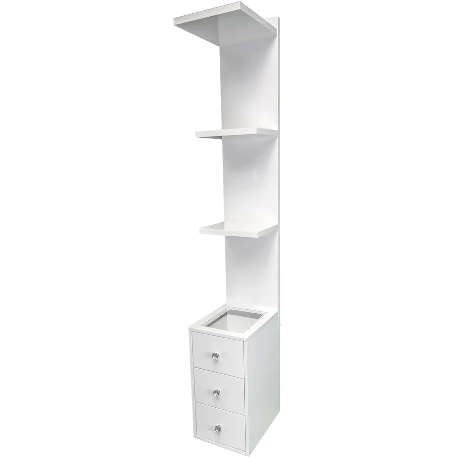Glossy Column Shelf With Drawers Book Shelf Support Cosmetics Shelf