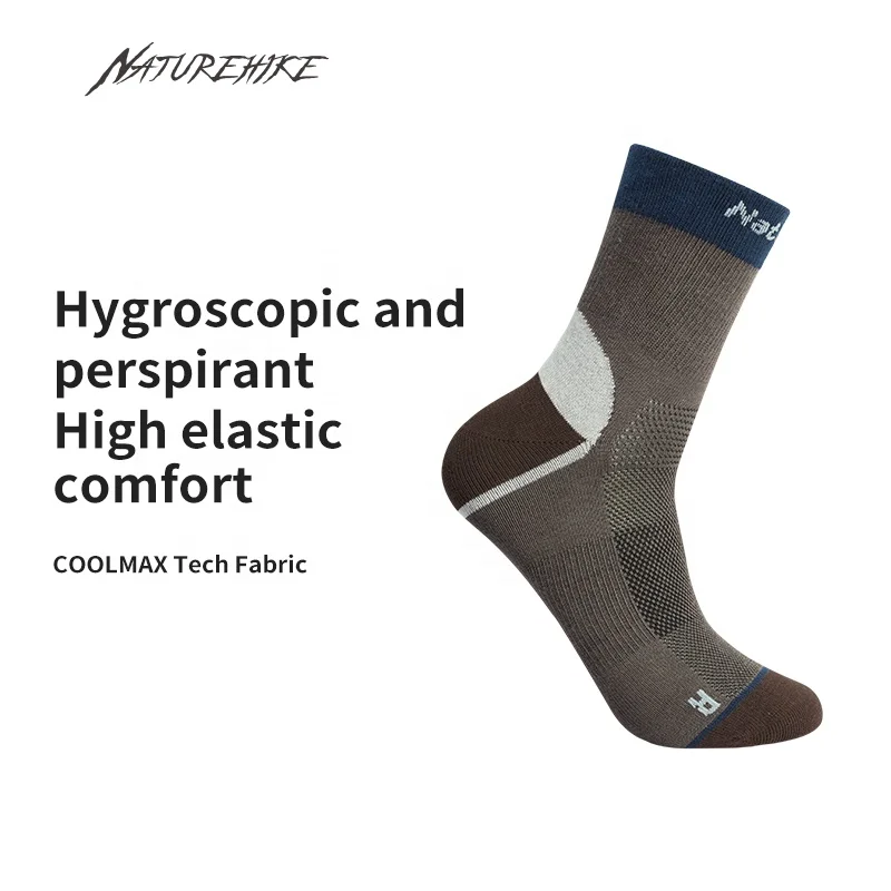 Naturehike Outdoor Sports Right-angle Socks Moisture Wicking Quick Drying Socks Color Clashing Comfortable High Tube Socks