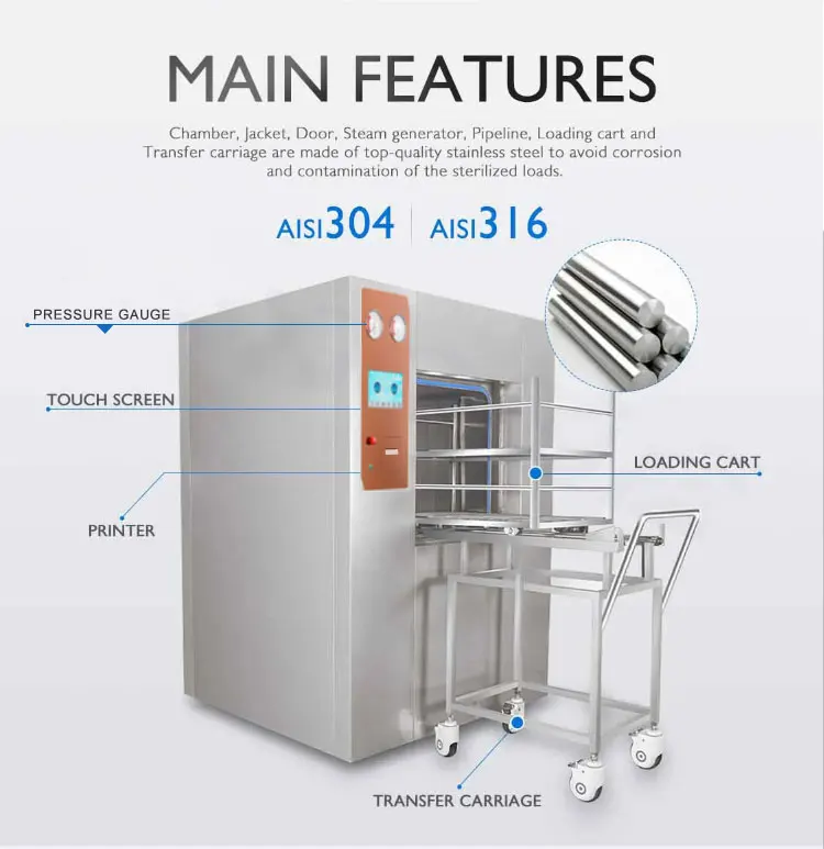 Hospital sterilization machine steam autoclave sterilizer price