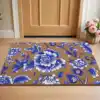 Blue and white porcelain peony flowers