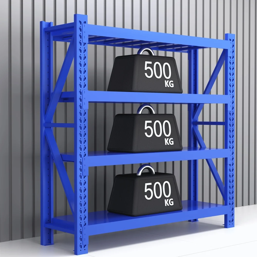 4 Layer Steel Storage Rack with Adjustable Shelves