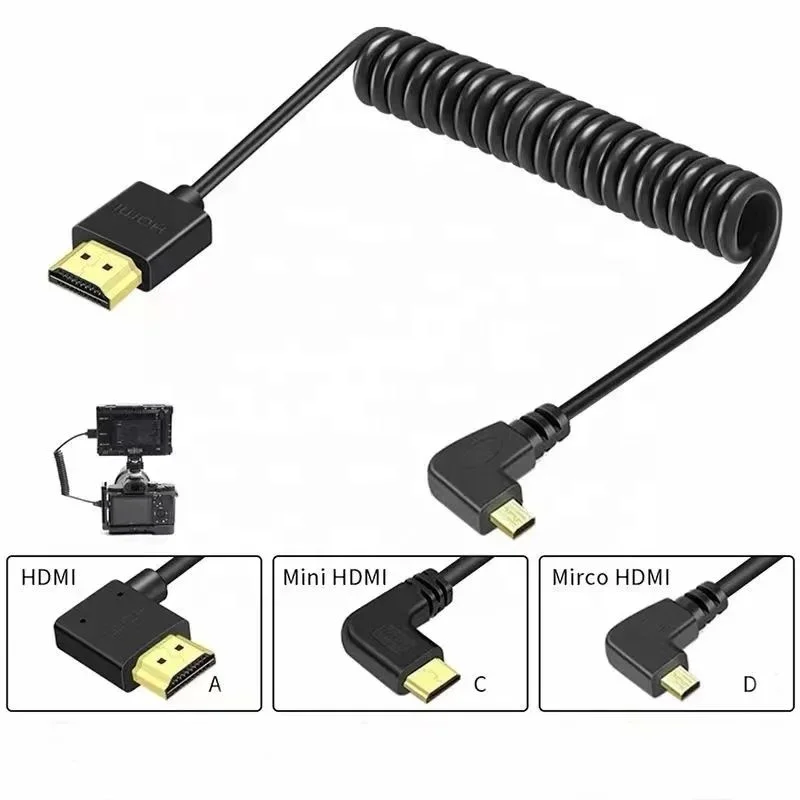 Cavo Mini HDMI Con Connettore Ad Angolo Retto - USBFIREWIRE.com, Nero