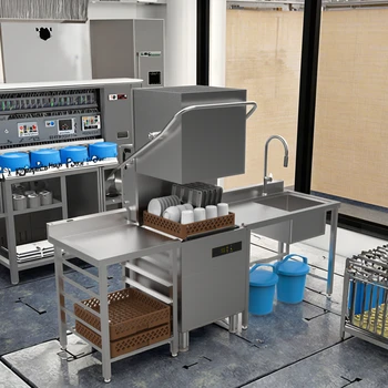Commercial Restaurant-Grade Hood Dishwasher Machine Kitchen Equipment Series
