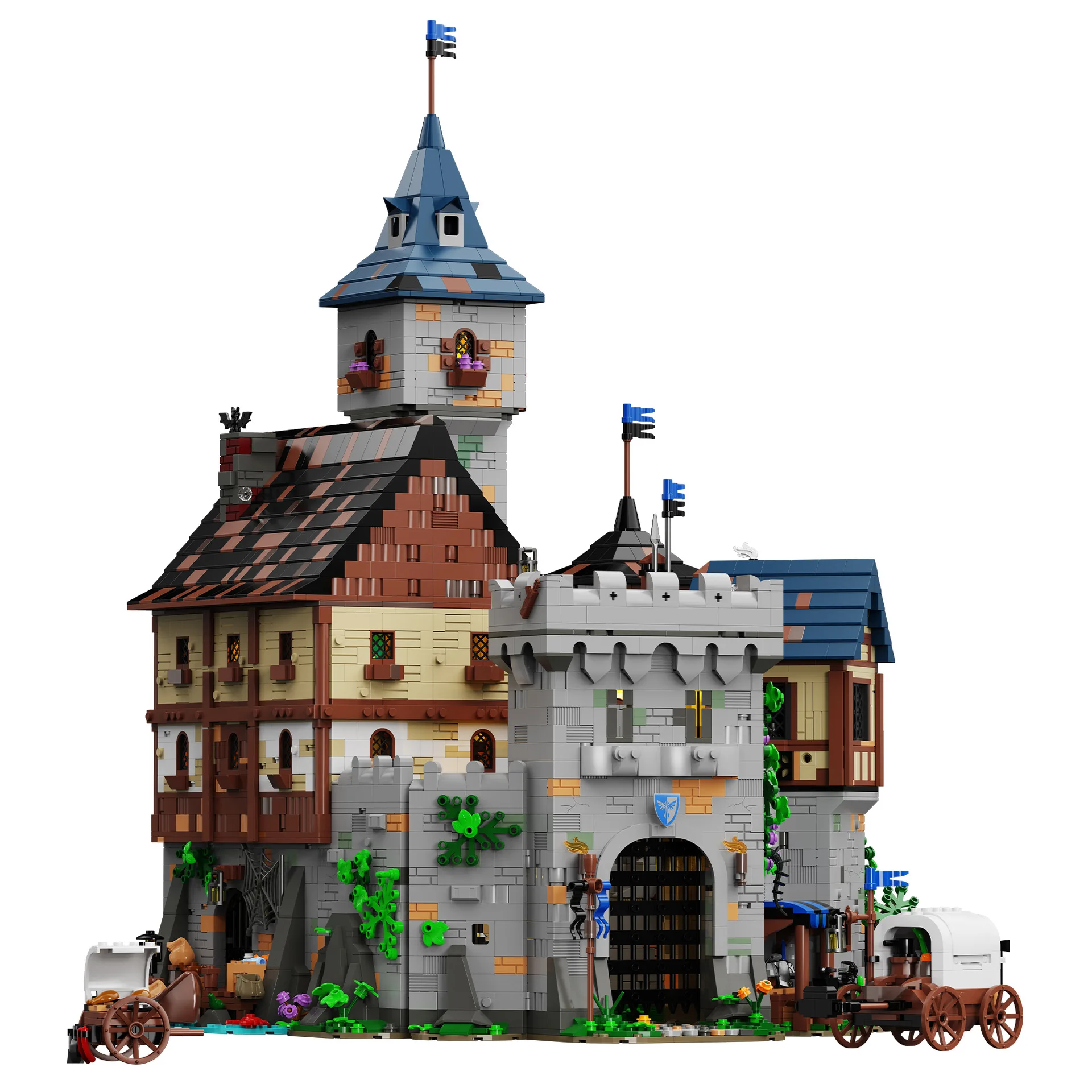 Xbert 66180 6609PCS the Black Eagle Castle Building Block Brick
