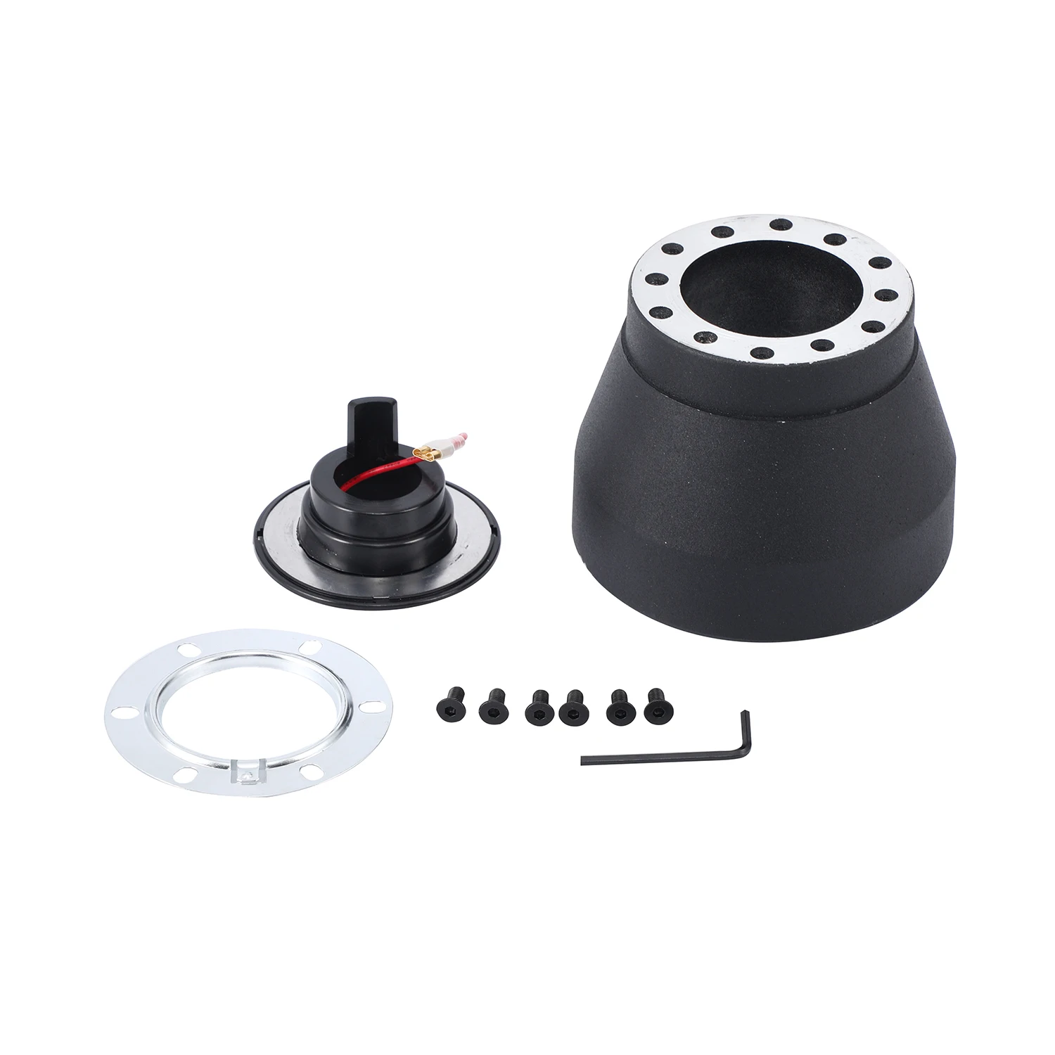 Racing Auto Parts Black Racing Steel Steering Wheel Hub Boss Kit