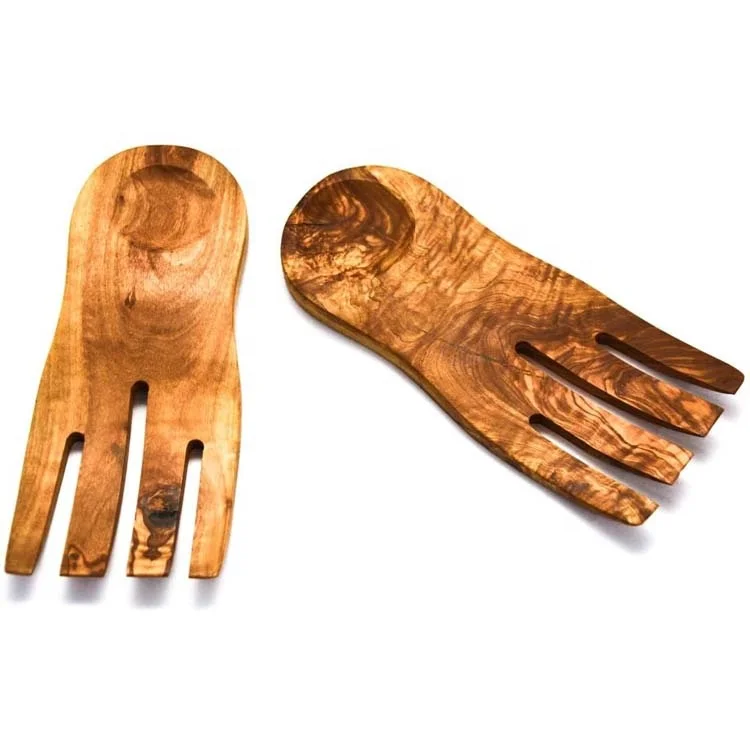 Оптовая продажа набор серверных когтей для натурального бамбукового салата деревянные Серверы кухни