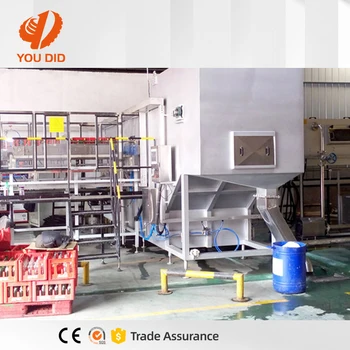 Manufacturer supplies recycled beer glass bottle washing, drying and cleaning machine