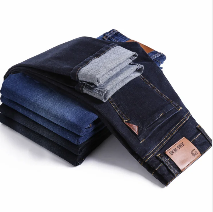 Wholesale Straight Denim Trousers Thick Plus Size Loose Stretch Men's ...