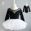 Black + white pongee skirt