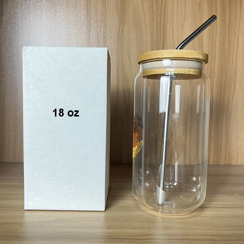 16oz High Borosilicate Tumbler Cup Can Shaped Beer Glass Drinking