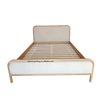 OEM ODM Factory Customized Comforter Cotton Queen Double Mattress King Size Modern Upholstered Wooden Bed