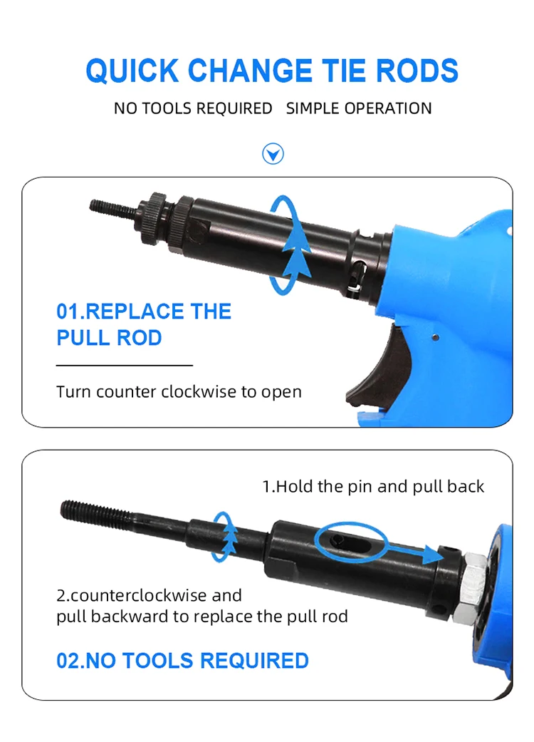 Pneumatic Rivet Nut Gun Accessory Rocol Nut Tool Special Piston Supply ...