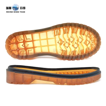 RISVINCI 2023 Fashion Transparent PVC Shoe Soles for Women's Lace-up Boots Making