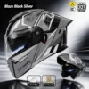 911 reveal helmet-flame black silver-3cdot double certification