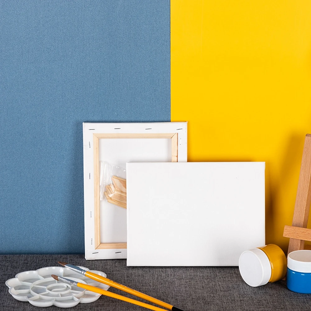 Professional Triple Primed Blank White Stretched Canvas for Oil and Acrylic Painting with Pine Wood Frame