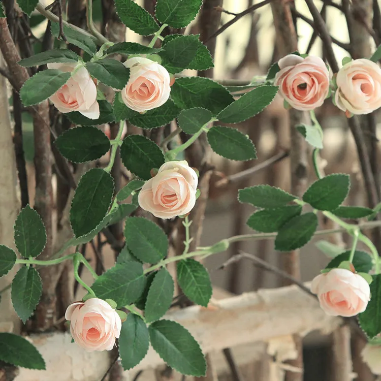 Mini Hanging Roses Artificial Silk Flowers Vine - Elegant Hanging Rose Vines