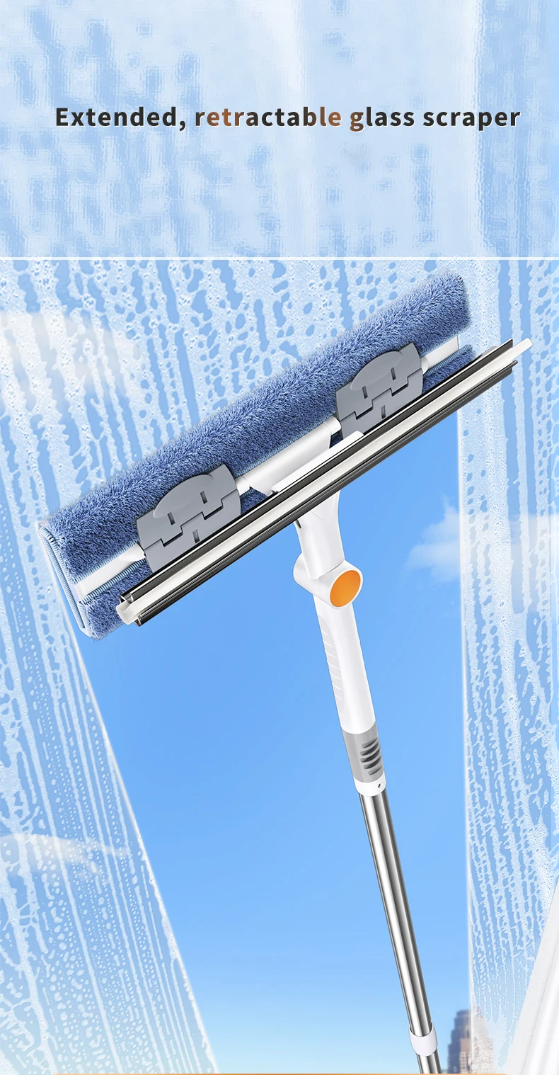 Joybos Squeegee Window Cleaner 2 In 1 Rotatable Window Cleaning Tool