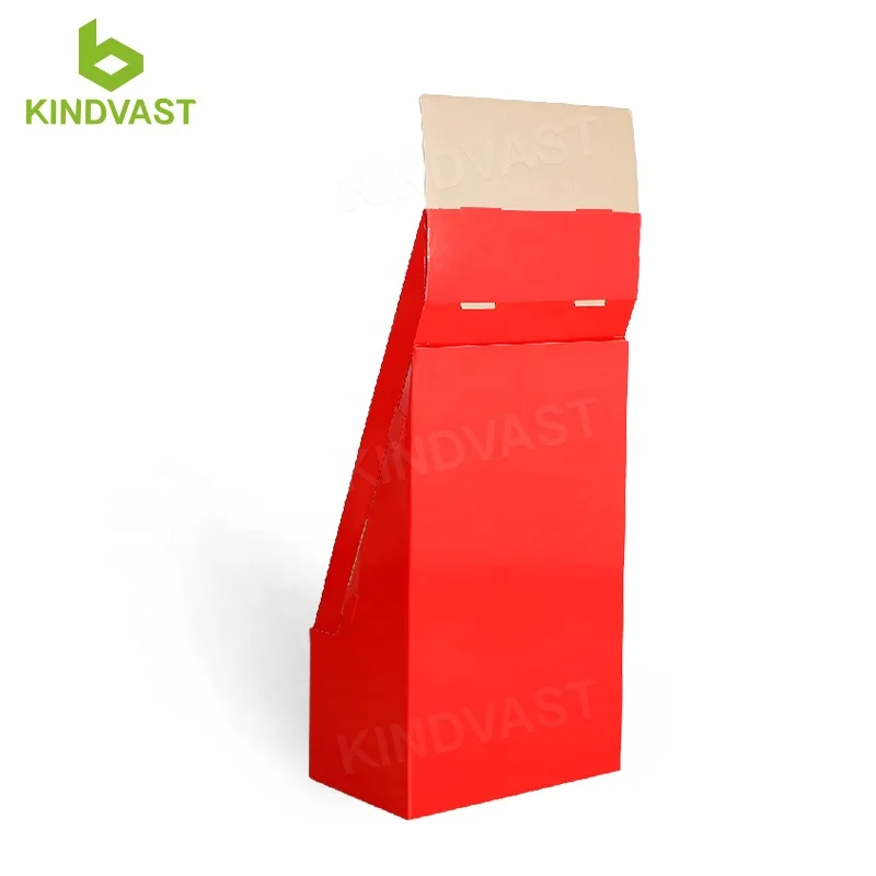 Christmas Promotion Corrugated Board Greeting Card Display Hot Sale Customized Cardboard Dvd Floor Display Rack