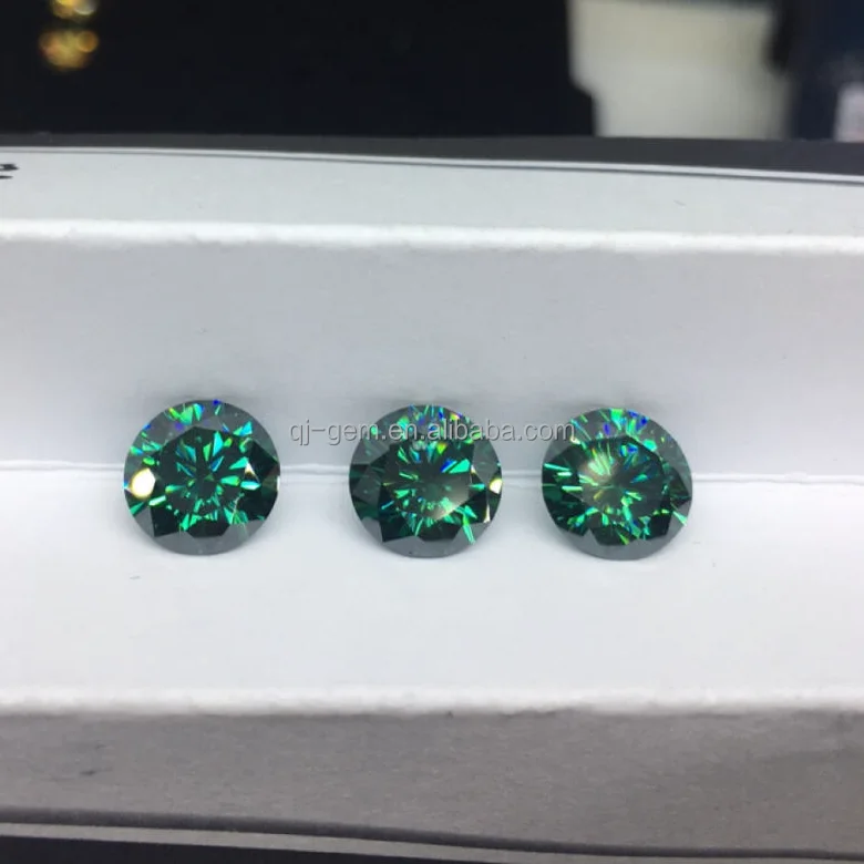 Ocean Blue Color Moissanite Loose Gemstone with Gra Certificate Round