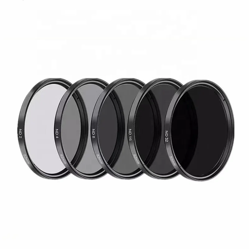 High Quality Neutral Density Attenuation ND2 ND4 ND8 ND16 ND32 ND64 ND Glass Filter for Camera Lens