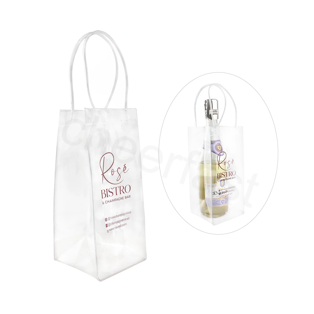 WAONIQ Clear PVC Ice Wine Bags, 3 Pack - Portable, Collapsible Bottle Chiller For Champagne, Beer, Drinks, Wedding & Party - View #13