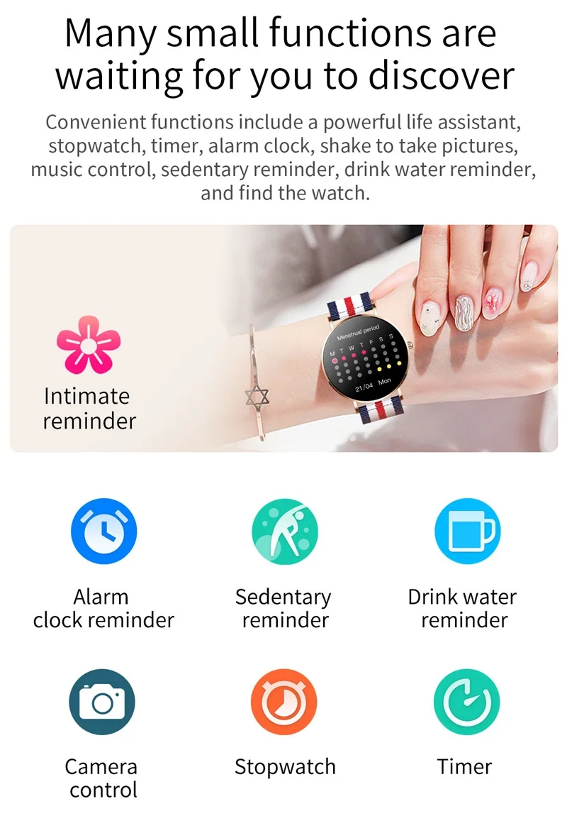 Newest T8 Super Thin Smart Watch Heart Rate Monitor Round Very Thin IP67 Waterproof Smartwatch Sports Smart Watch