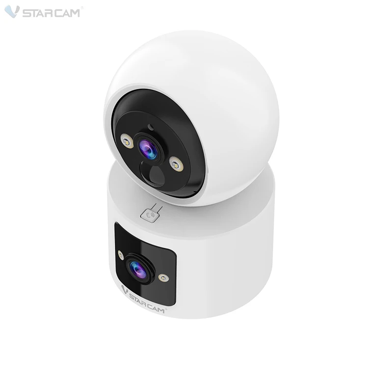 CB90DR One Click Call OKam Pro 3MP Full HD New Design CB90DR Indoor Camera 360 Wifi Battery Camera PIR Dual Lens Camera