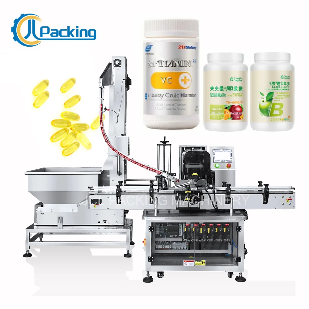 Vitamin C Supplement 1000mg Tablets Capsules Granule Plastic Bottle Glass Jar Can Filling and Packing Machine