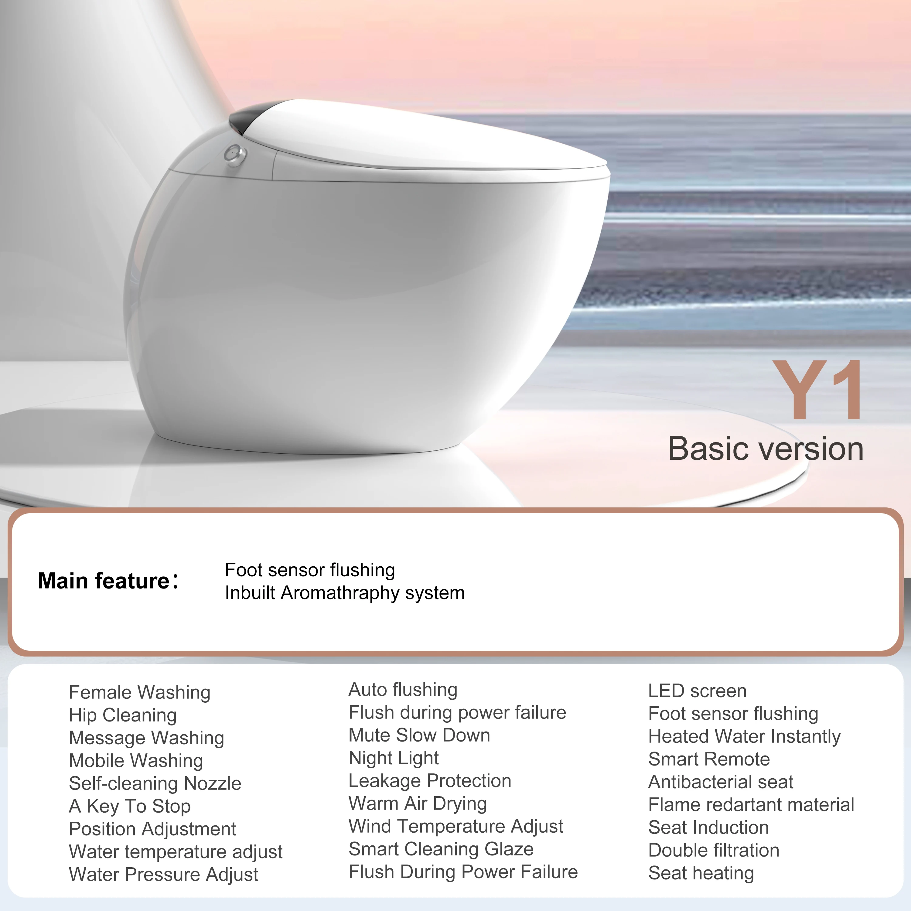 Smart Toilet - Modern Automatic Sanitary Ware with Bidet