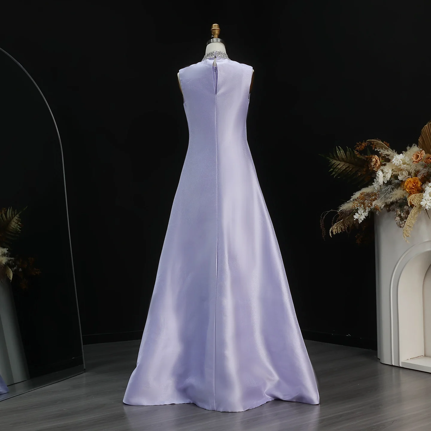 formal evening dresses with jackets Elegant Long Blue Lace Satin Mother of the Bride Dresses with Jacket main image 1