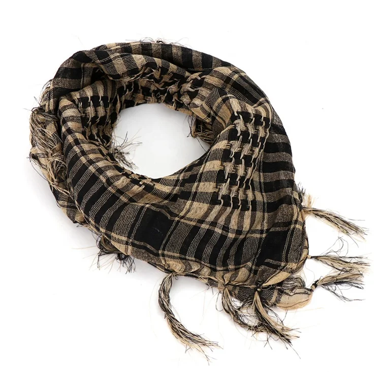 Mens Arab Shemagh Keffiyeh Tactical Palestine Scarf Shawl Wraps