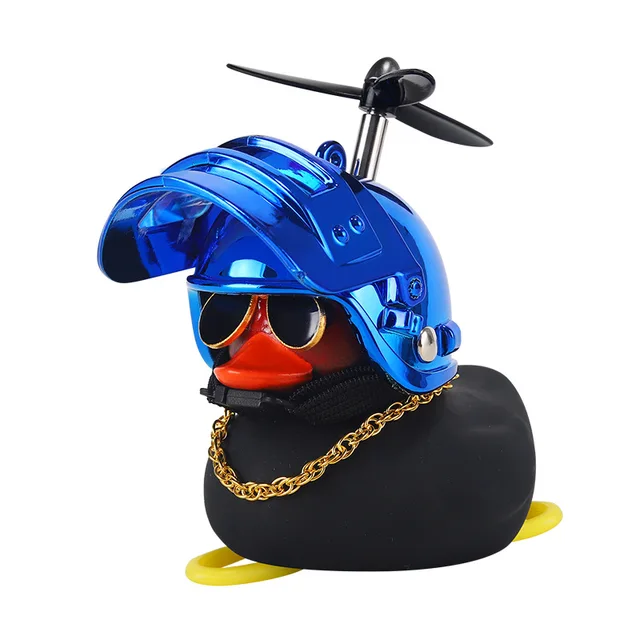 Small yellow duck car decoration battery car helmet electric motorcycle bicycle decoration car duckling accessories