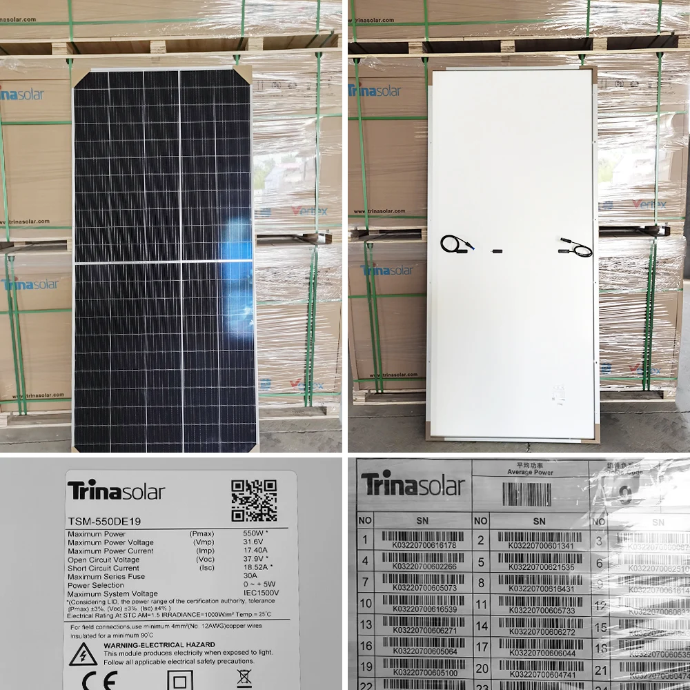 Trina Bipv High Capacity Solar Panels 380 Watt 415 Watt 550W 665W Europe Warehouse Solar Pv Panel