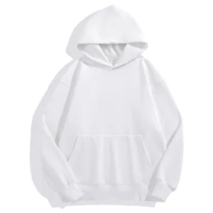 Heavyweight 480g Fleece-Lined Thickened Hooded Pullover Drop Shoulder Tight Fleece Sweatshirt Trendy Men Hoodie