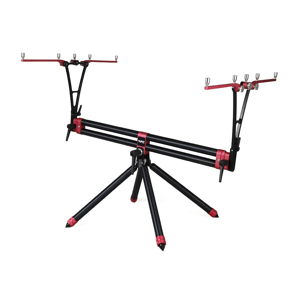 New Upgrade Foldable Rack 270 Adjustable Aluminum Alloy Fishing Rod Stand 4 Legs Rod Holder Portable Carp Fishing Rod Pod New Upgrade Foldable Rack 270 Adjustable Aluminum Alloy Fishing Rod Stand 4 Legs Rod Holder Portable Carp Fishing Rod Pod