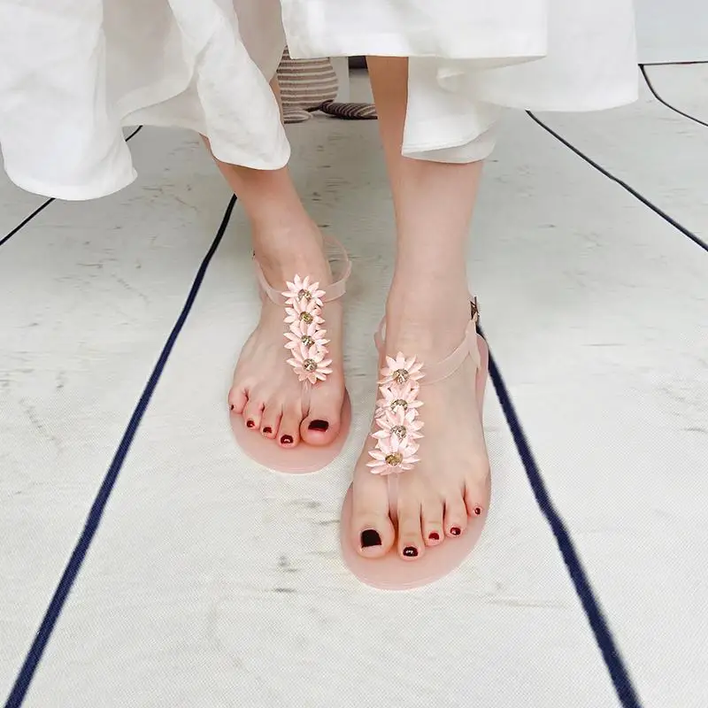 
Красивые аксессуары из ткани с цветами, летние сандалии для женщин и дам 