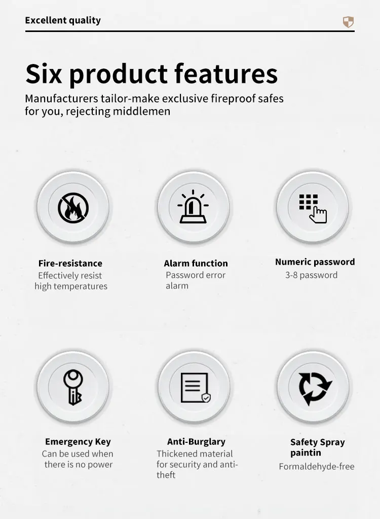 CEQSAFE Electronic Lock Hotel Safe Deposit Box Fireproof Home Jewelry Money Storage Safe Box factory