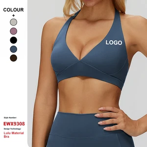 Custom High-Quality Quick-Drying Sports Yoga Bra Halter Neck Sports Bra Women'S Gym Fitness Sujetador Deportivo Running Yoga Bra